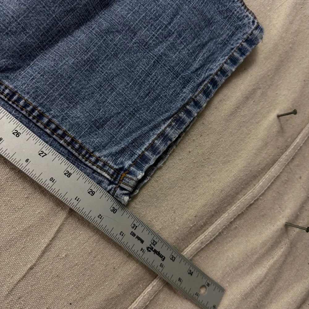 U.S. Polo Assn. Carpenter‎ Jeans Mens 40x30 Blue Light Wash Hammer Loop Denim